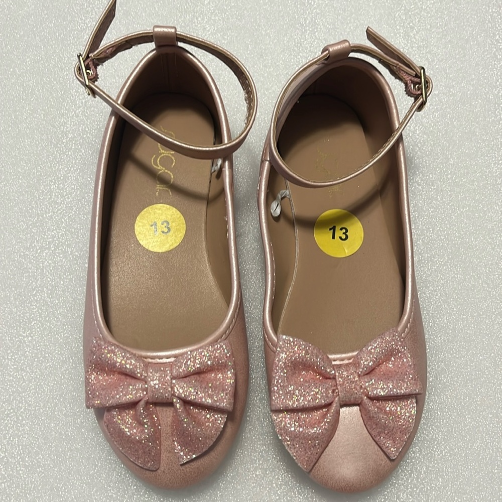 Sugar Little Girls Pink Dress Flats Size 13